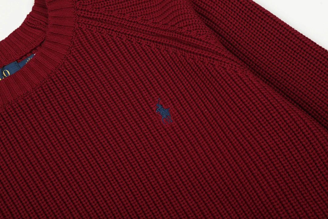 Polo Ralph Lauren Waffle Knit Sweater Burgundy - 20