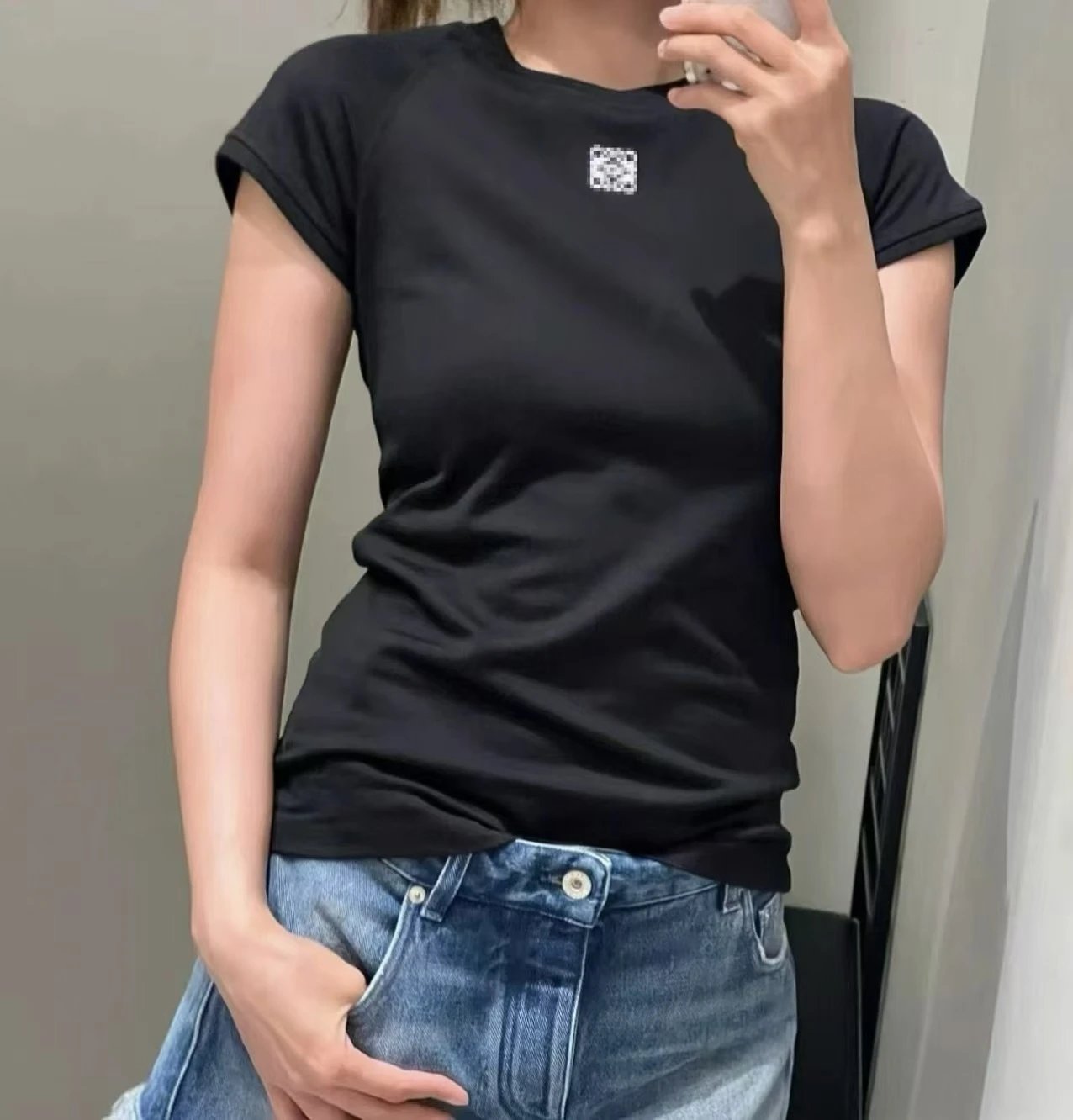 Loewe Anagram Logo Ribbed T-Shirt Beige T-Shirt - 7