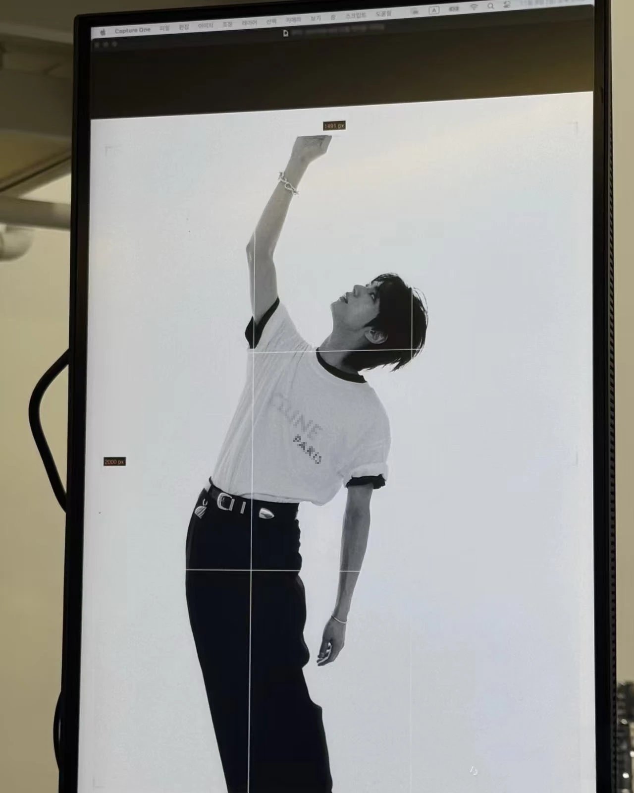 Celine Paris Pixel Print Off-White T-Shirt - 7