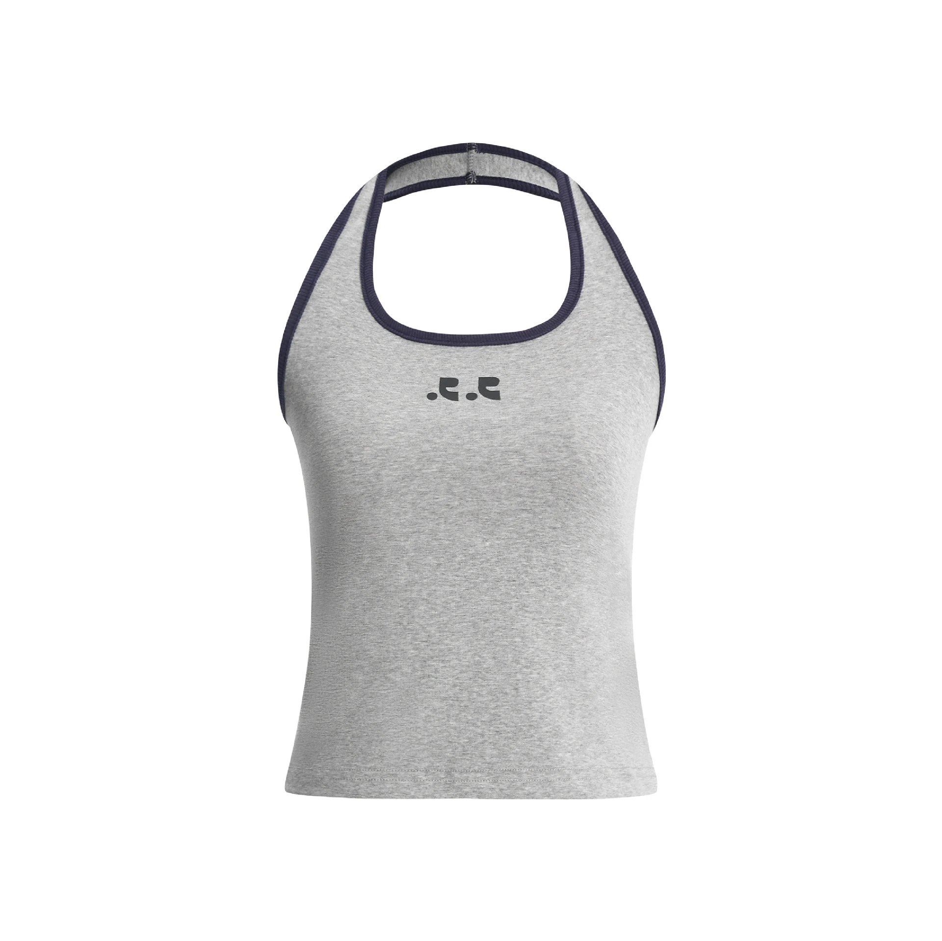 GRA Halter Neck Tank Top Gray - 5