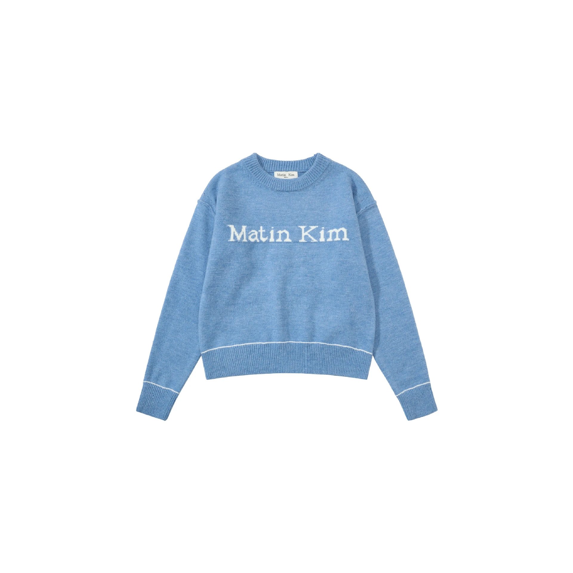 Matin Kim Logo Knit Sweater Off-White - 4