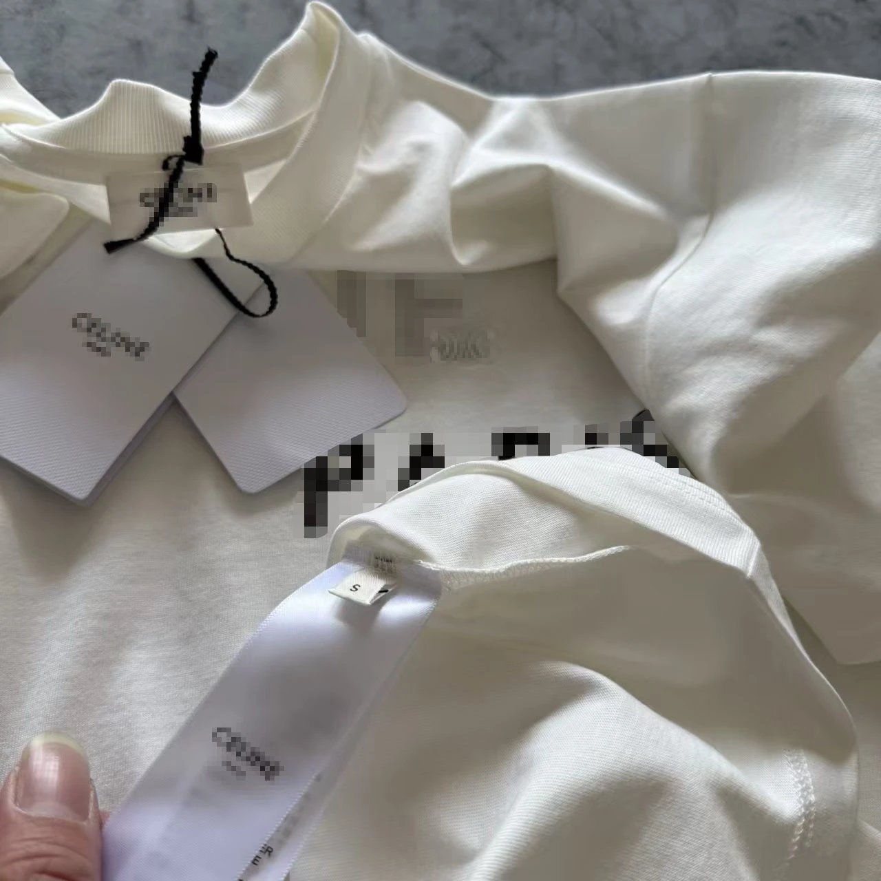 Celine Paris Pixel Print Off-White T-Shirt - 17