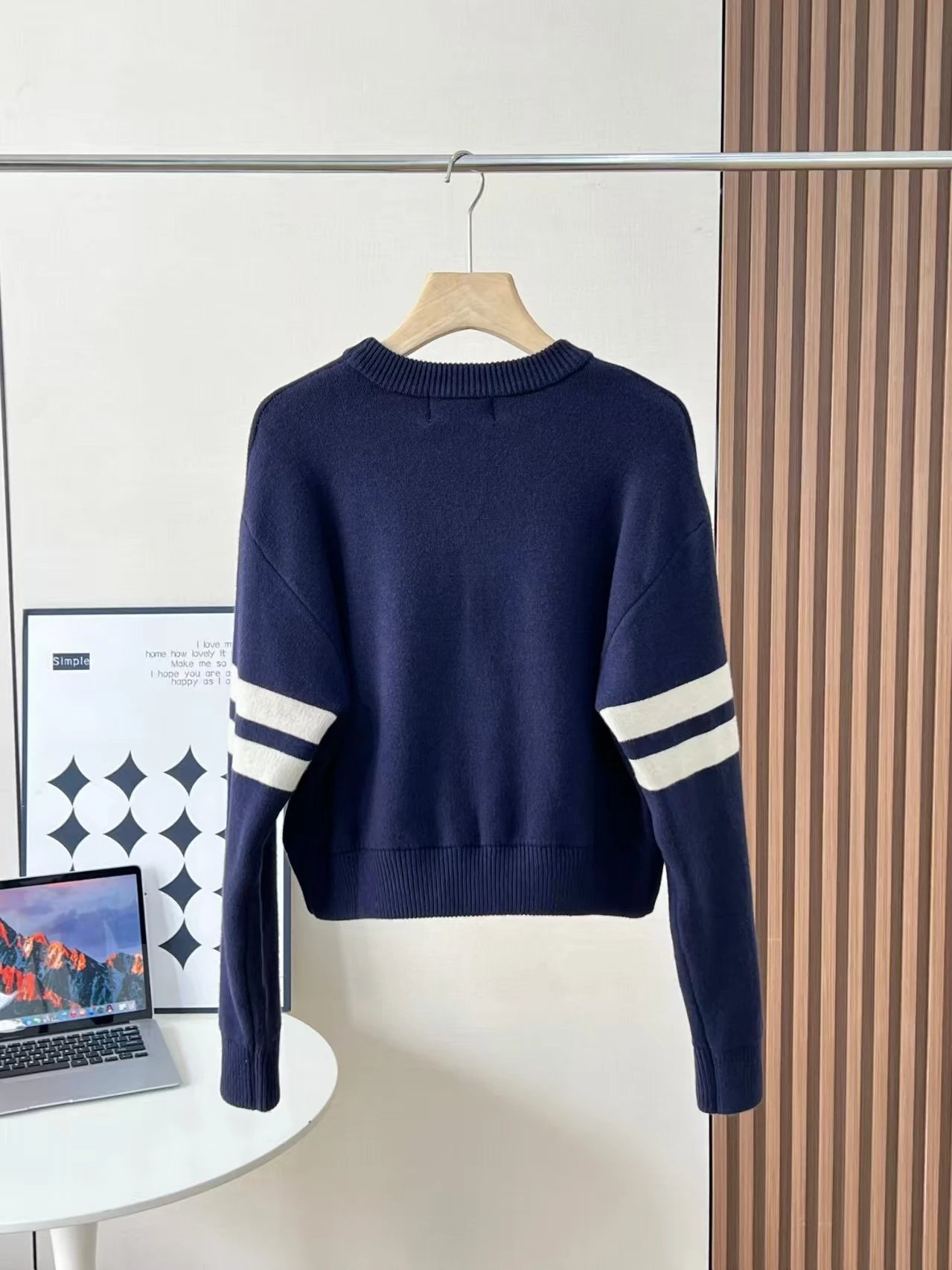 CAH New York Cropped Knit Sweater Navy - 3
