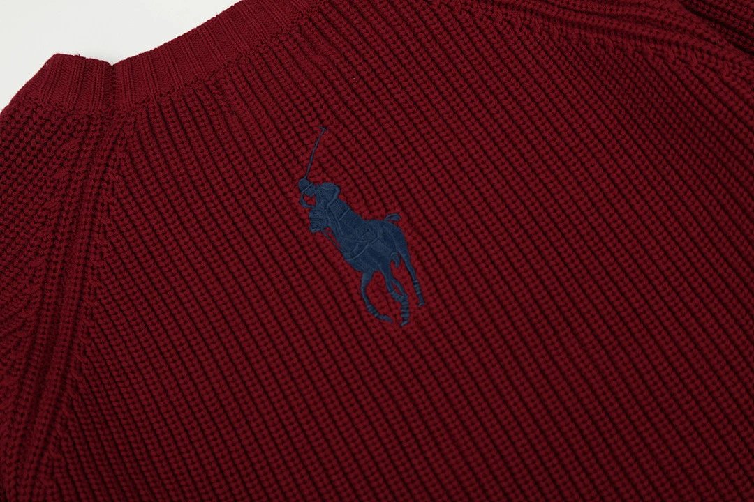 Polo Ralph Lauren Waffle Knit Sweater Burgundy - 16