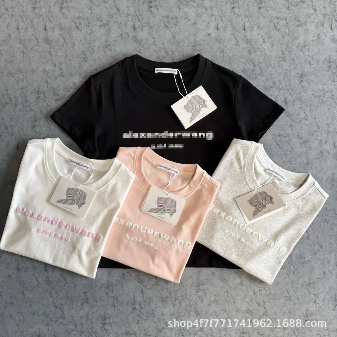 Alexander Wang Pixel Logo Black T-Shirt - 2