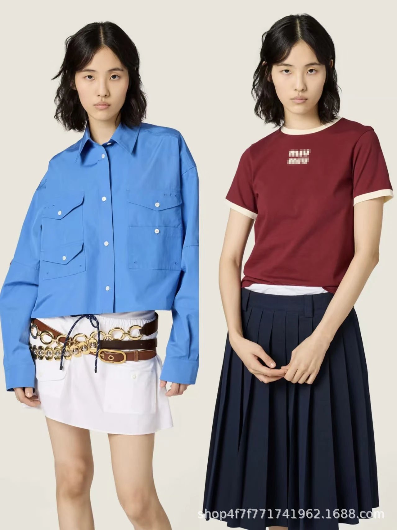 Miu Miu Logo Ringer T-Shirt White - 11