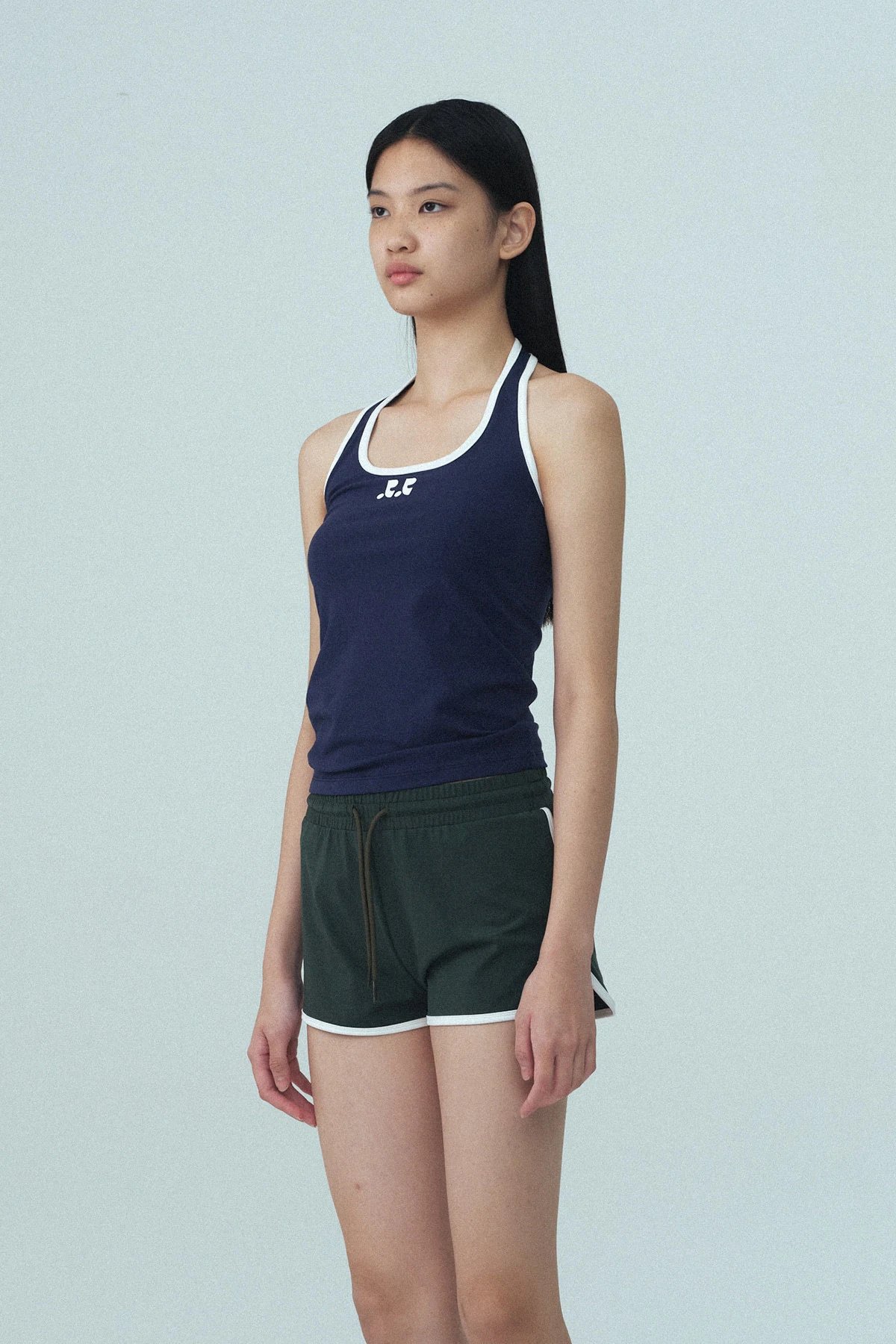 GRA Halter Neck Tank Top Gray - 38
