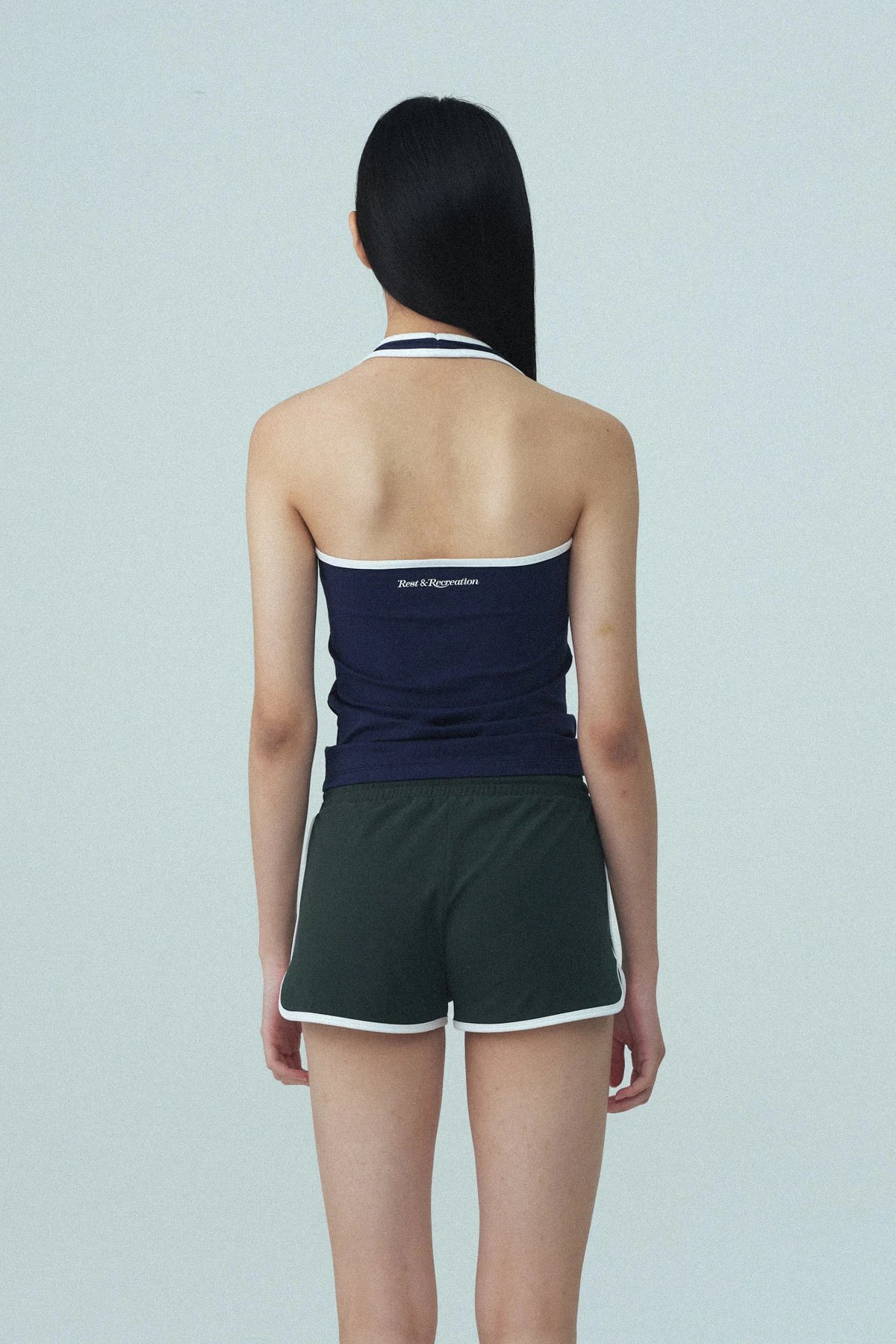GRA Halter Neck Tank Top Gray - 39
