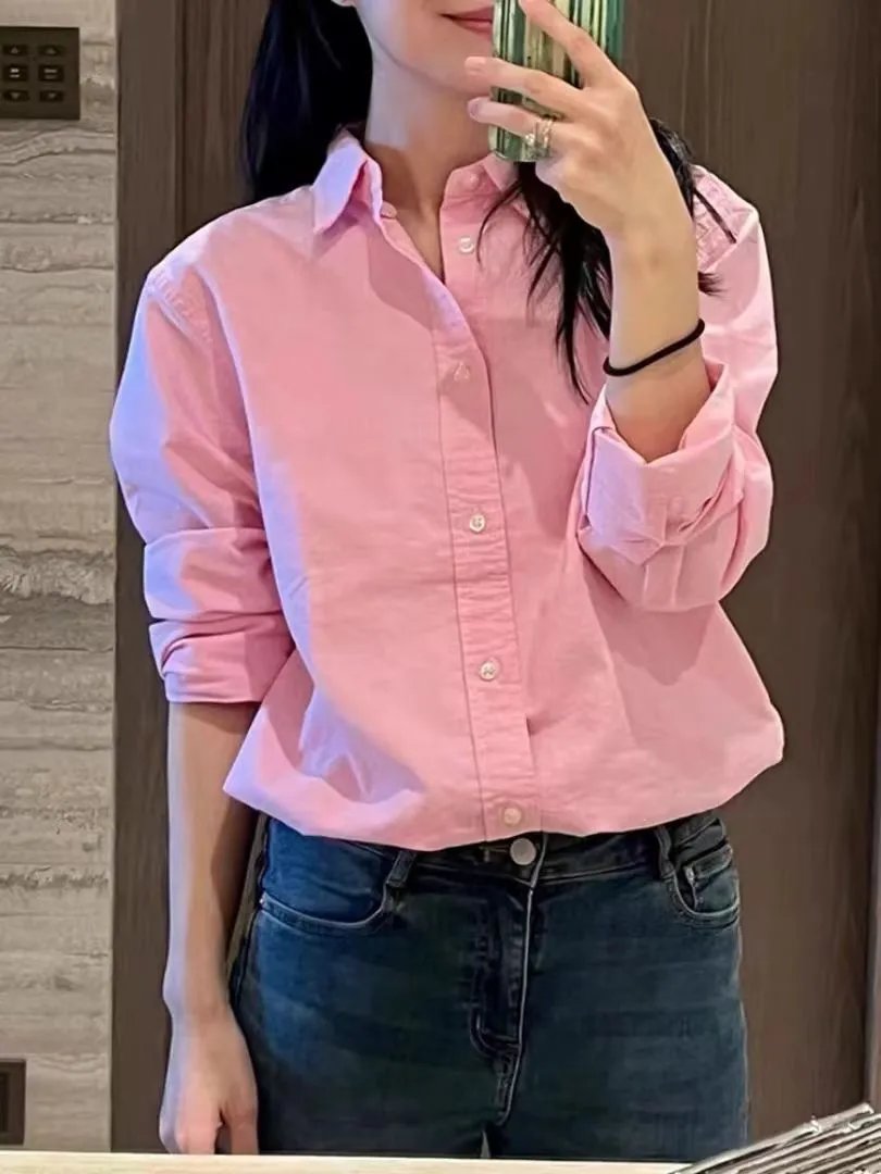 Design Classic Fit Pink Oxford Shirt - 3