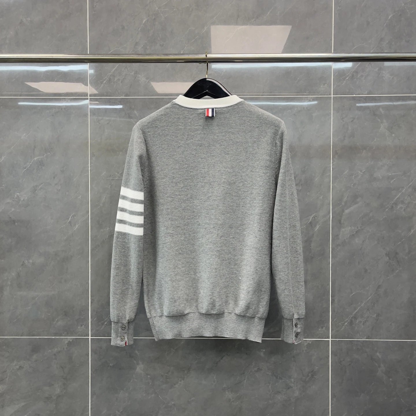Thom Browne Dachshund Intarsia Knit Sweater Navy - 9