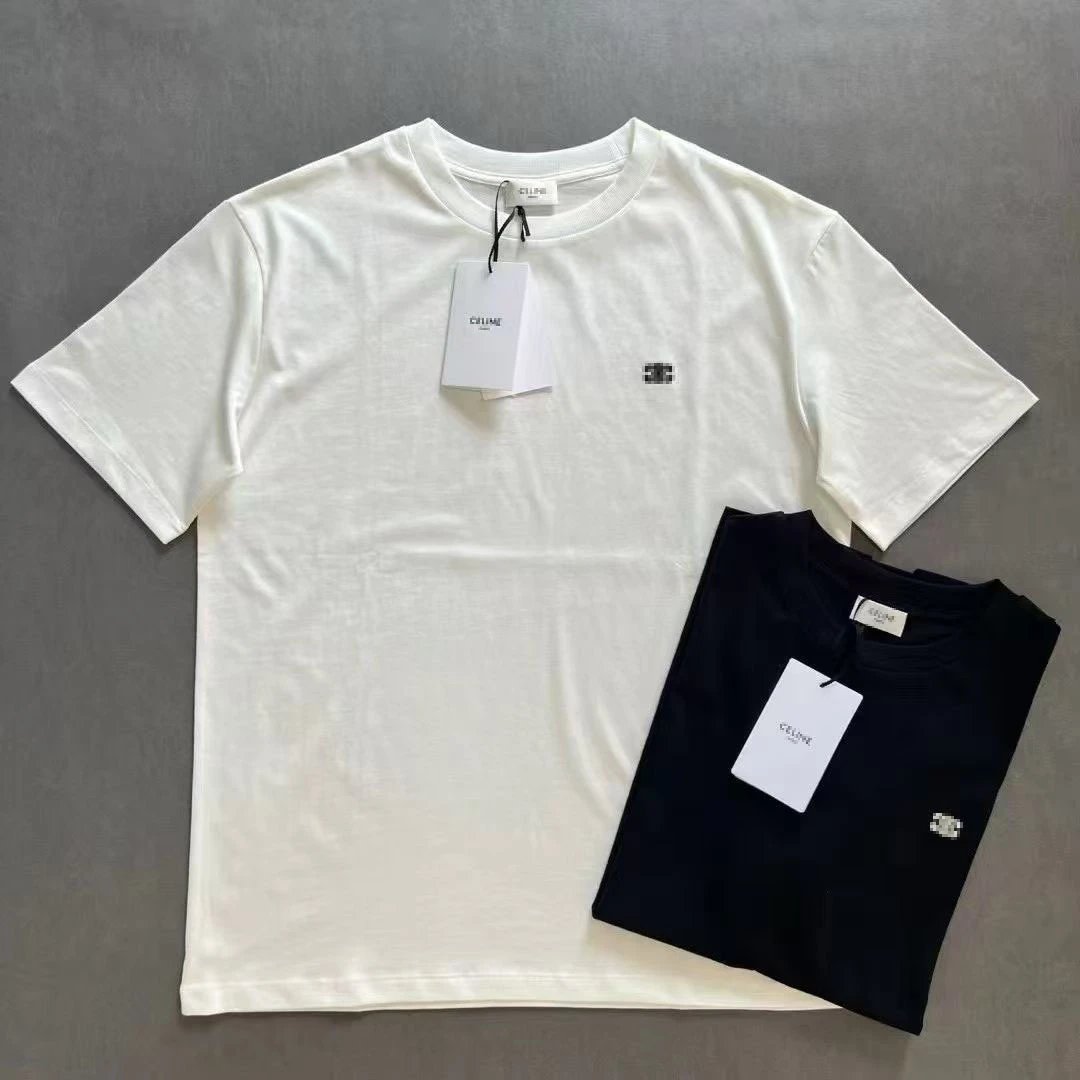 Celine Pixel Logo Black T-Shirt - 3