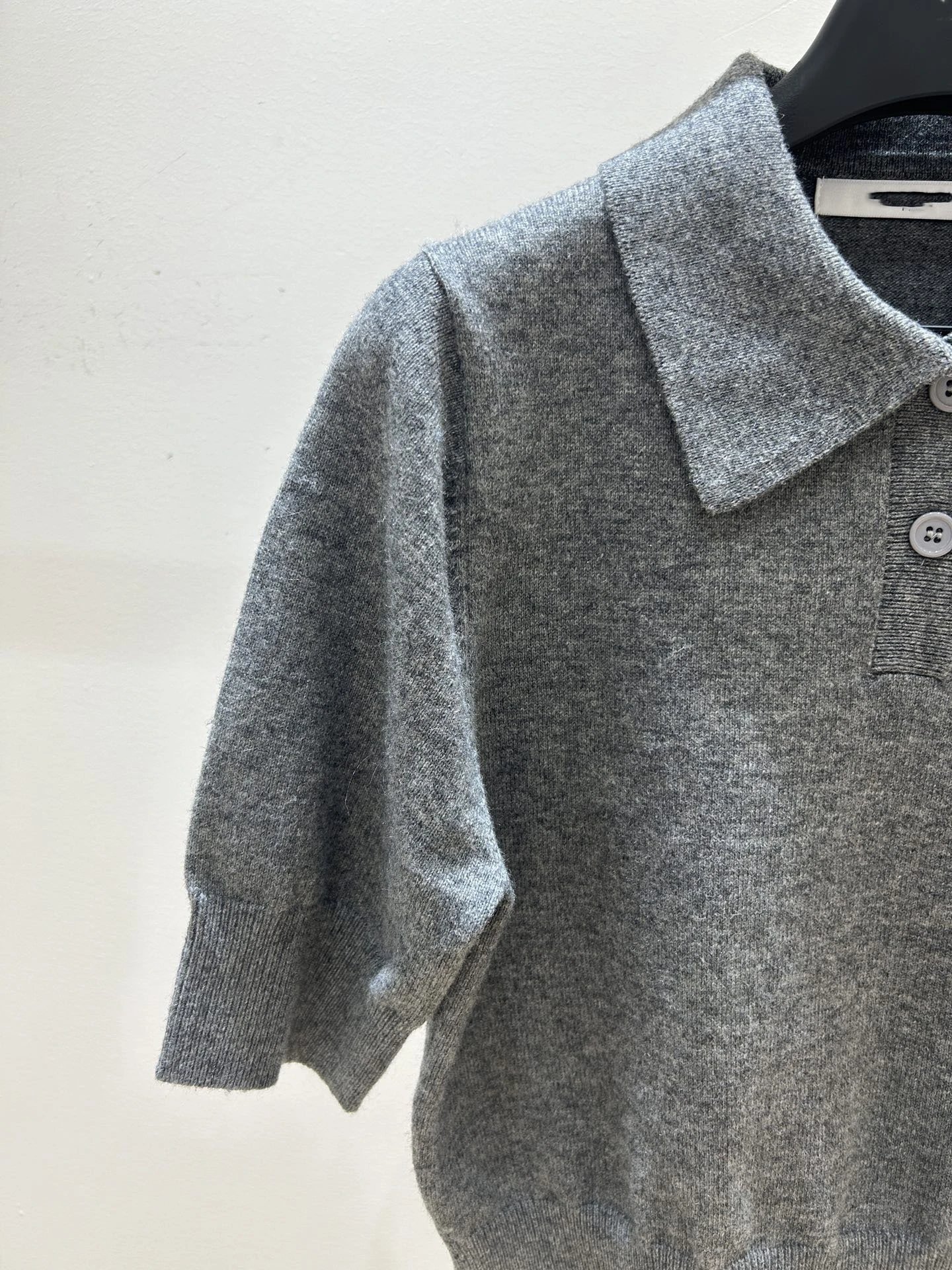 Hivy Knit Polo Shirt Gray Sweater - 13