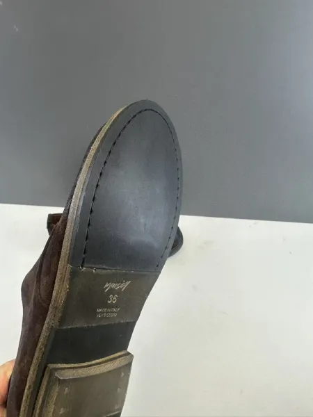 Design Suede Derby Shoes Brown Casual Shoes - 26