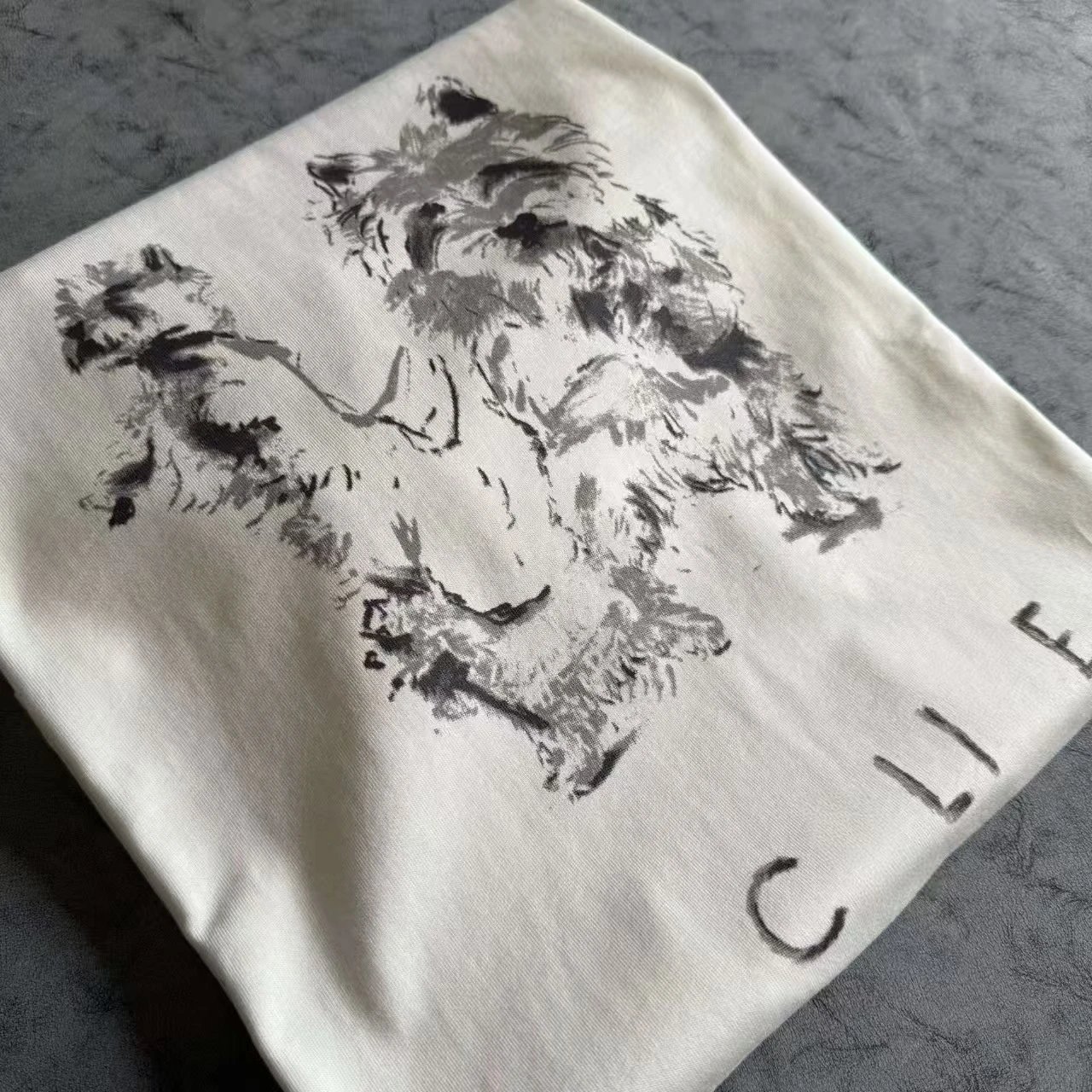Saint Tears Westie Print Off-White T-Shirt - 11