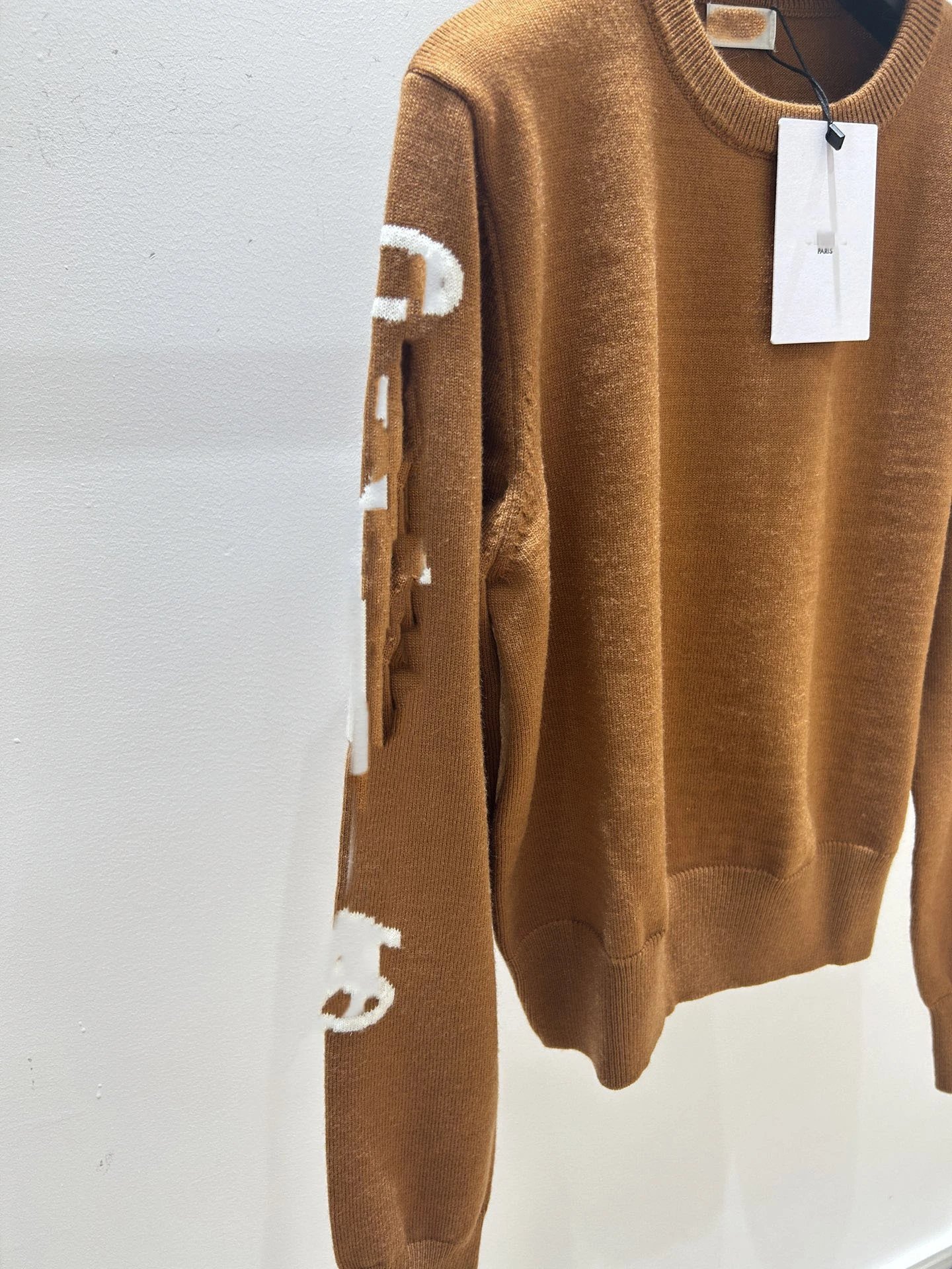 Dior CD Logo Intarsia Knit Sweater Camel - 7