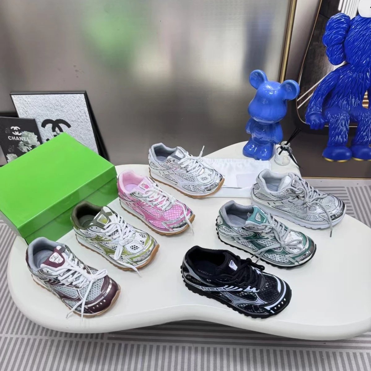 Unbranded Sneakers Metallic mesh lace-up image 1