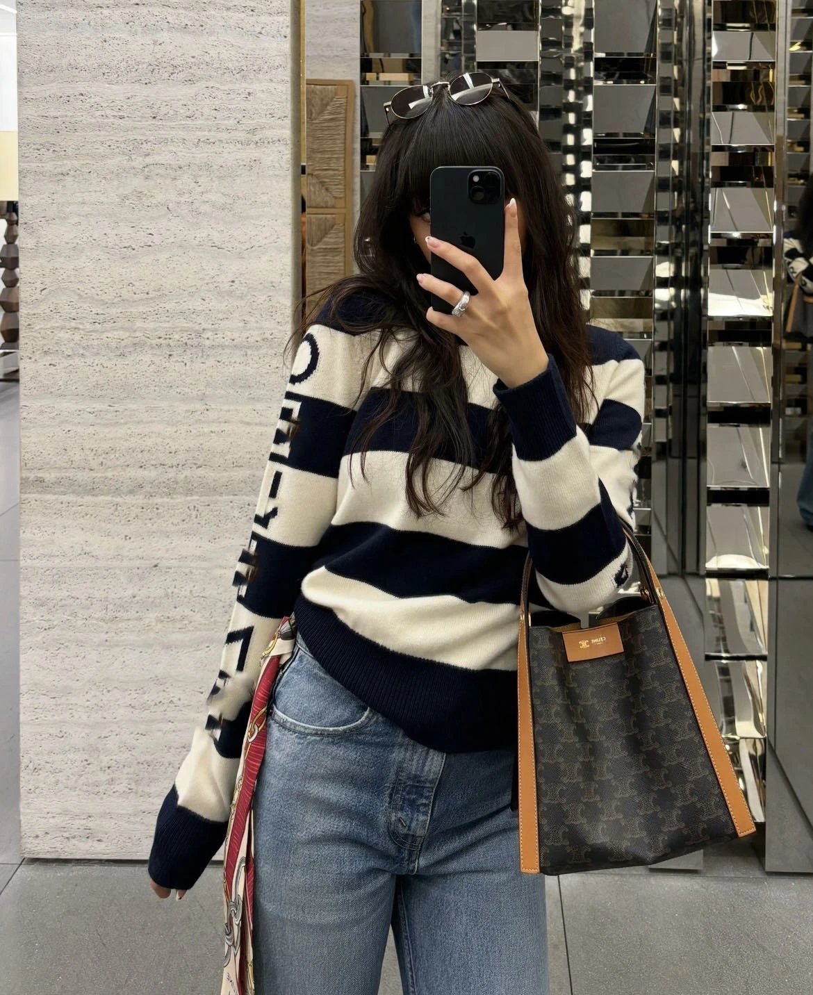 Dior CD Logo Intarsia Knit Sweater Camel - 21