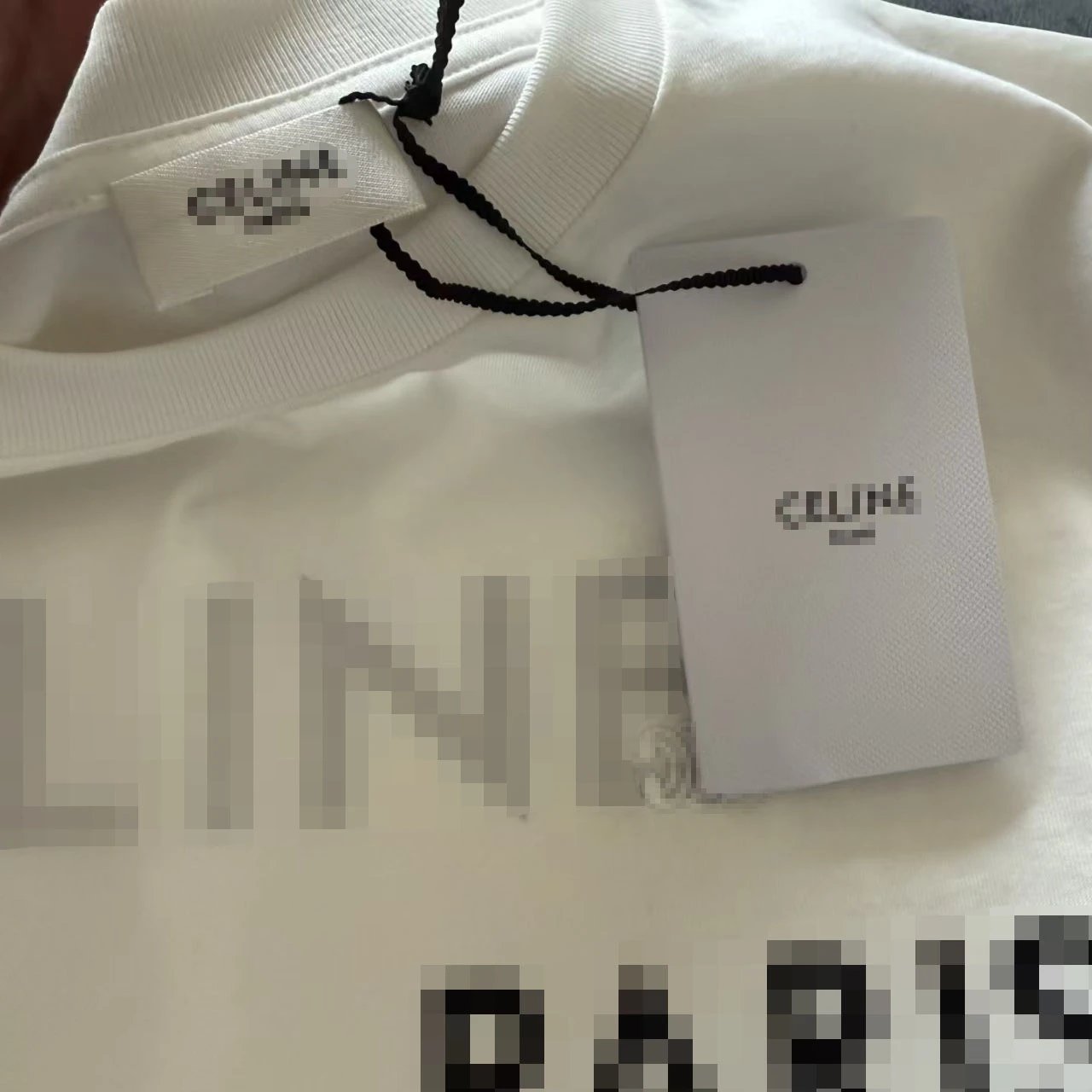 Celine Paris Pixel Print Off-White T-Shirt - 12