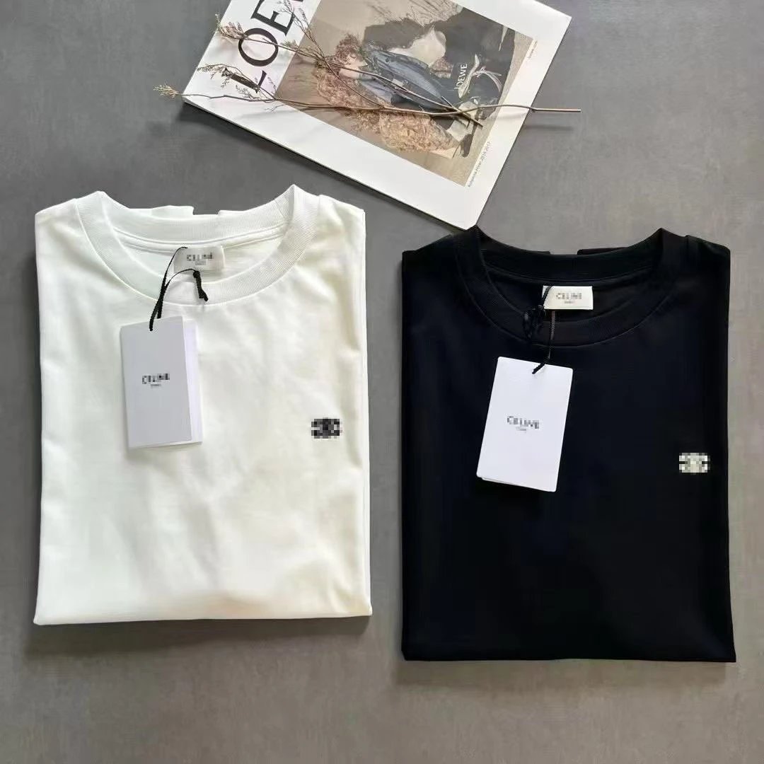 Celine Pixel Logo Black T-Shirt - 4