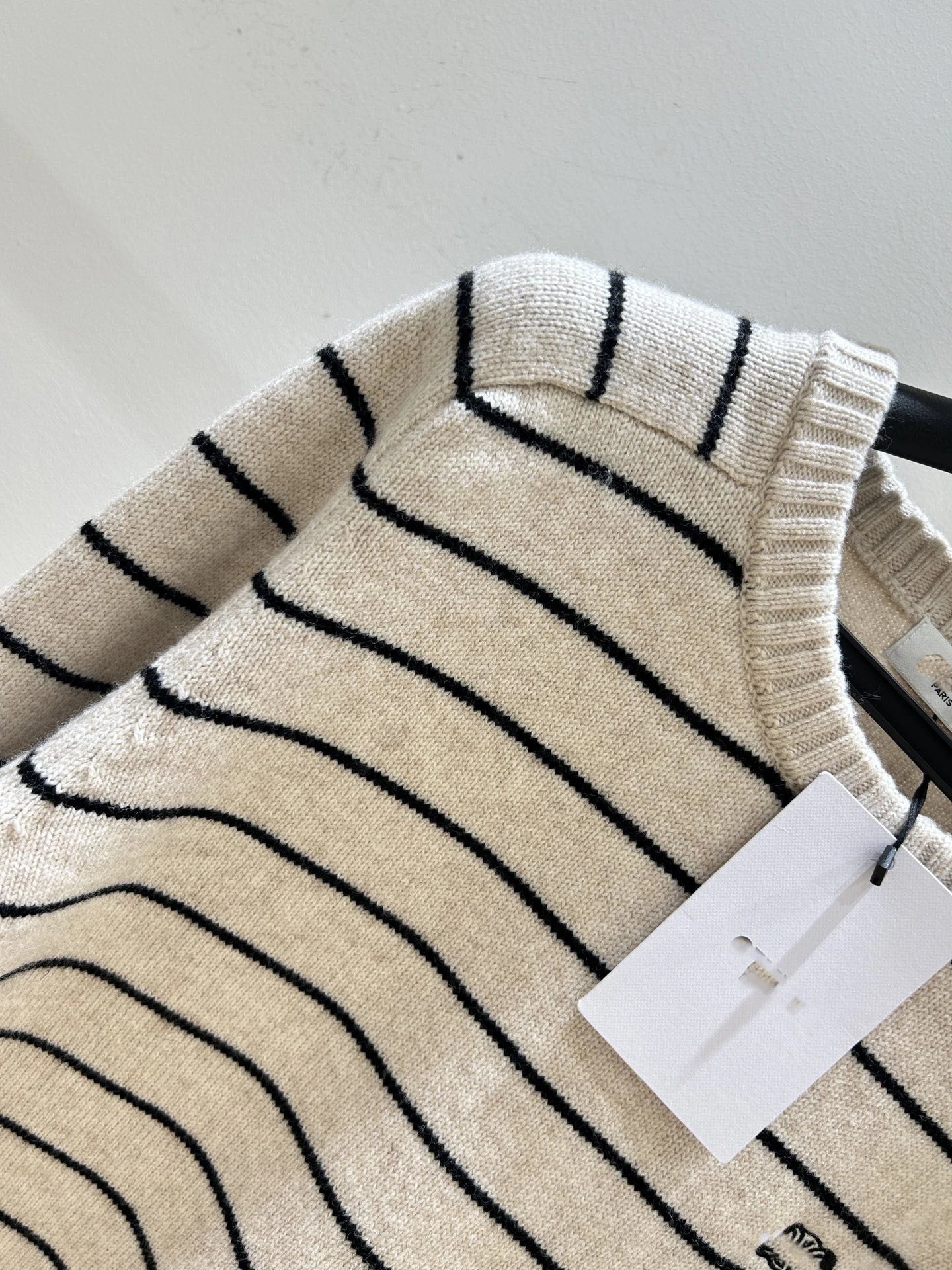 Saint Tears Striped Crewneck Sweater Beige - 14