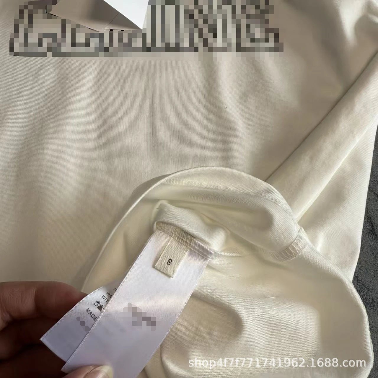 Celine Pixel Logo Ringer T-Shirt White - 18