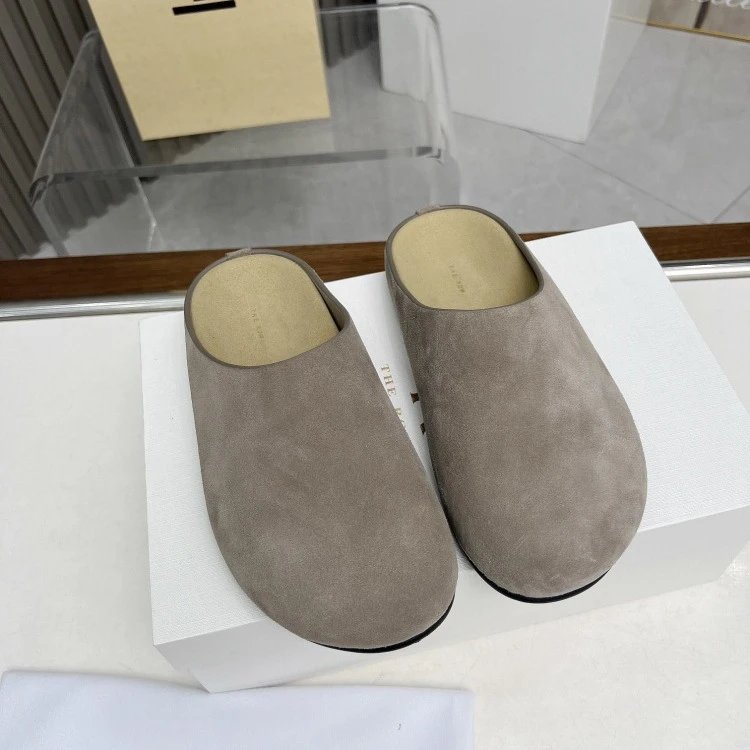 Maison Margiela Tabi Mule Gray Suede Slippers