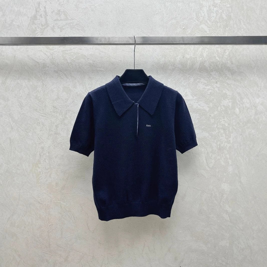 MMY Knit Polo Shirt in Charcoal Gray - 3