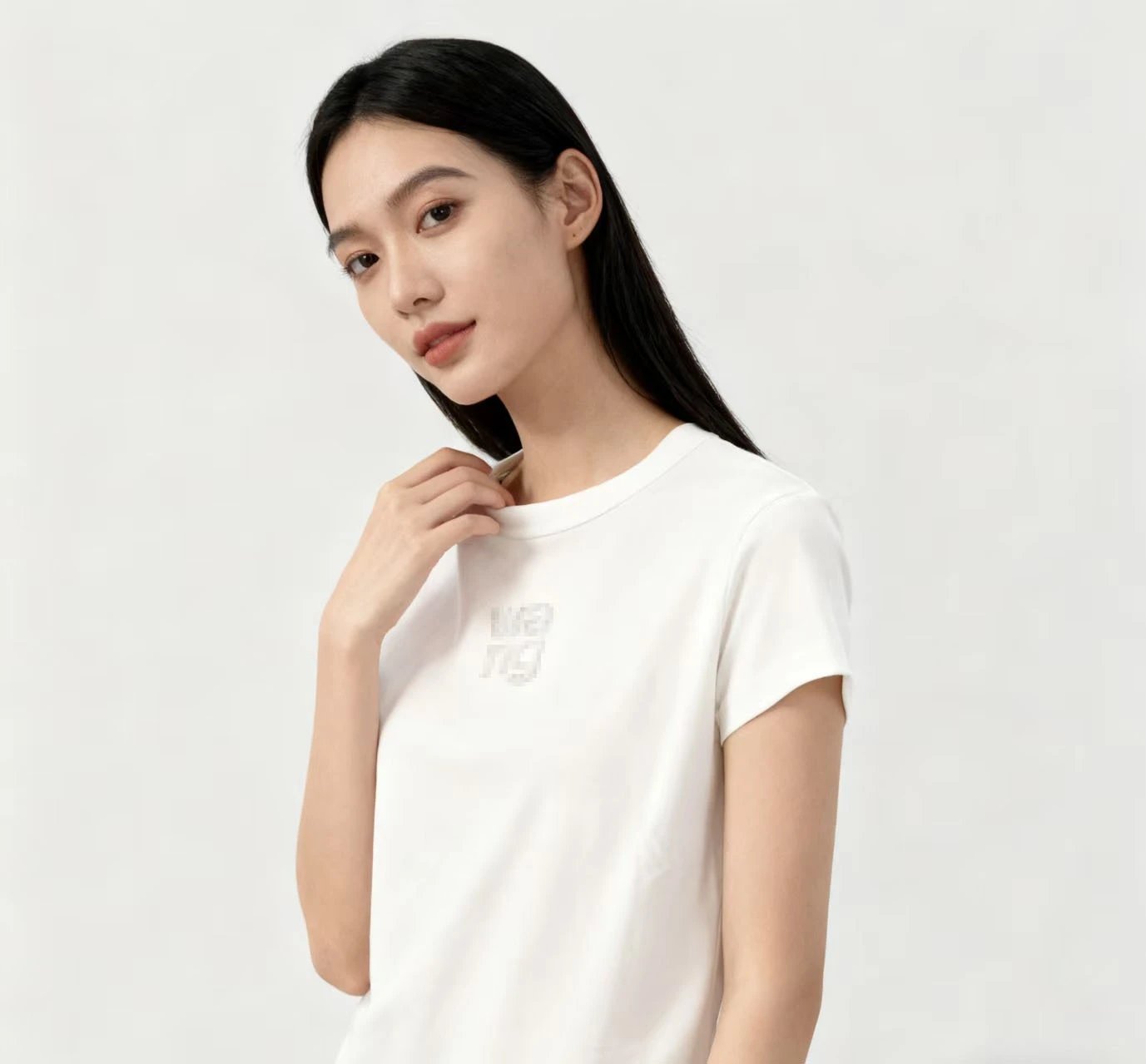 Alexander Wang Pixelated Logo White T-Shirt - 5