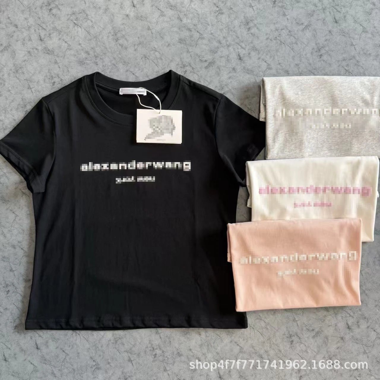 Alexander Wang Pixel Logo Black T-Shirt - 3