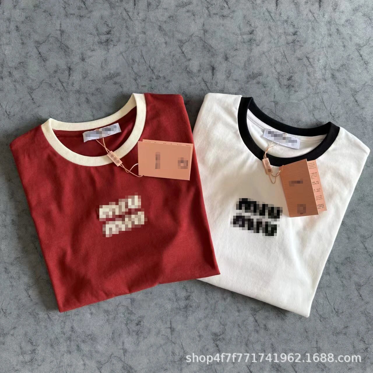 Miu Miu Logo Ringer T-Shirt White - 14