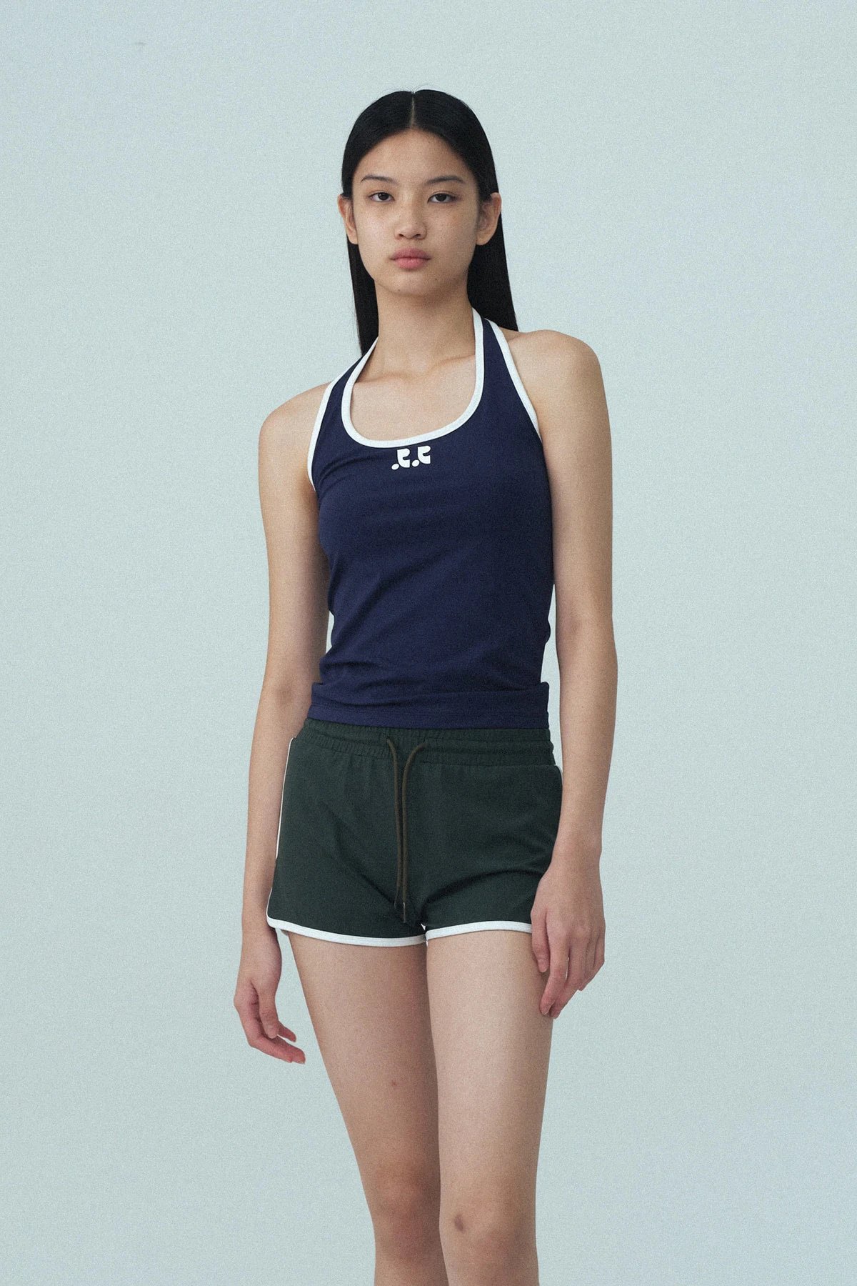 GRA Halter Neck Tank Top Gray - 37
