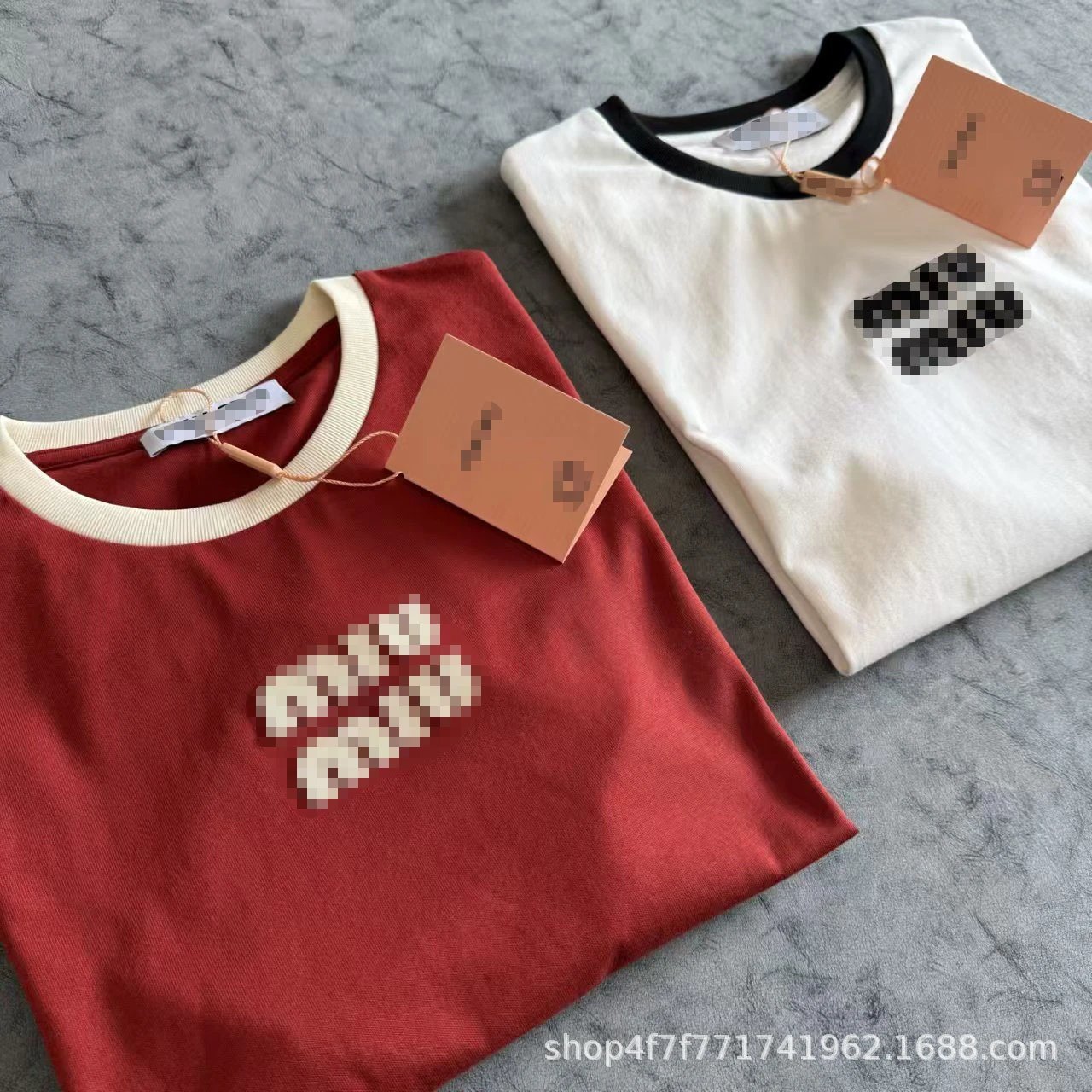 Miu Miu Logo Ringer T-Shirt White - 13