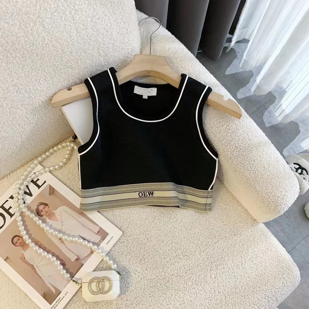 DEW x Dior Knit Vest-Top Beige with Black Trim - 11