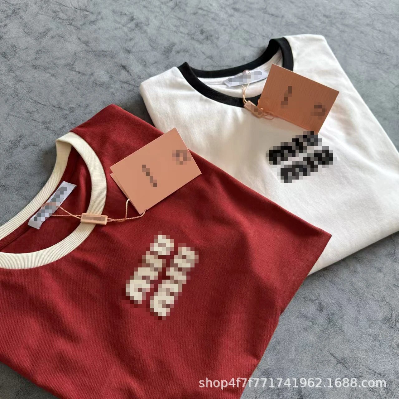 Miu Miu Logo Ringer T-Shirt White - 16