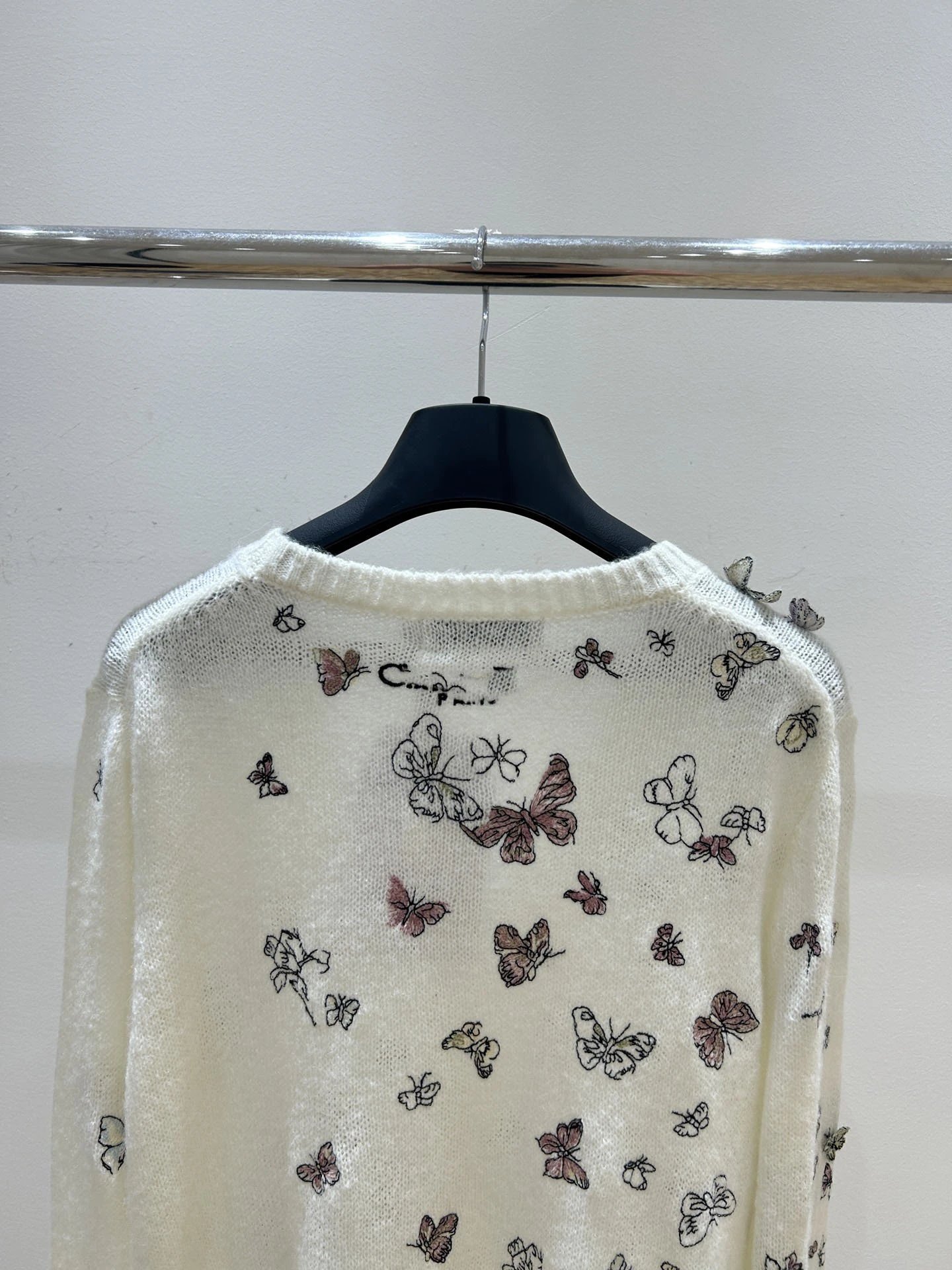 Dior Butterfly-Print Knit Vest Top White - 9