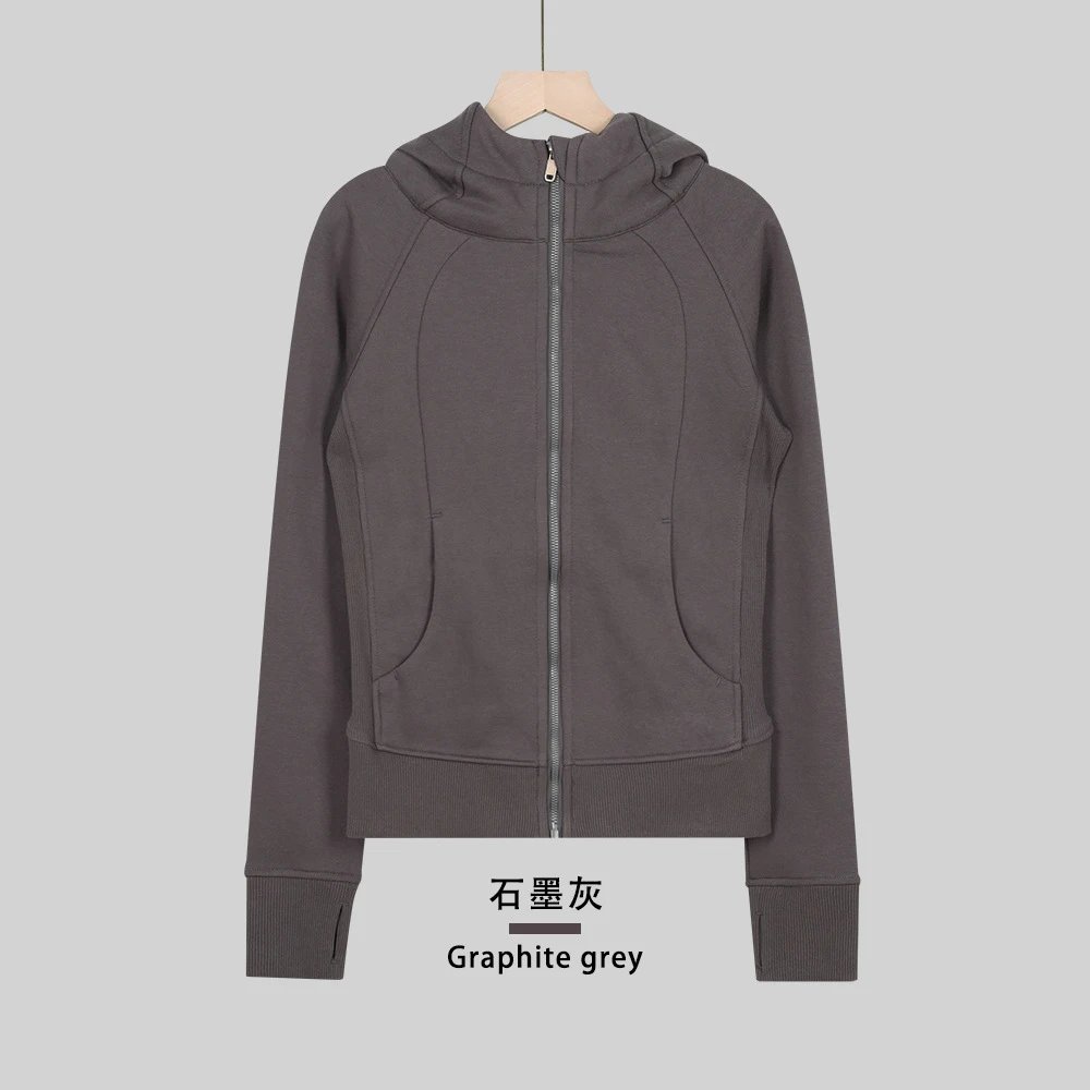 Slimming hoodie with graphite gray