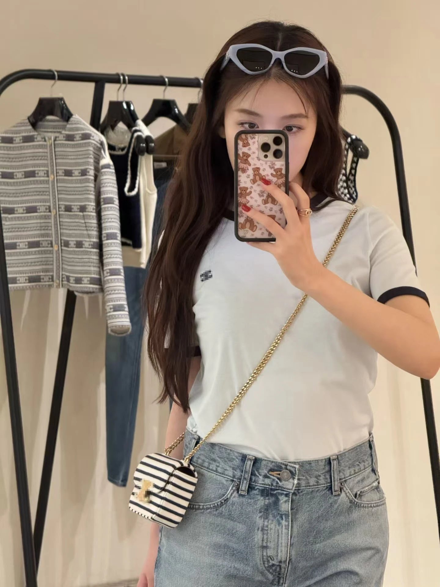 CILHI Ringer T-Shirt White with Navy Trim - 9