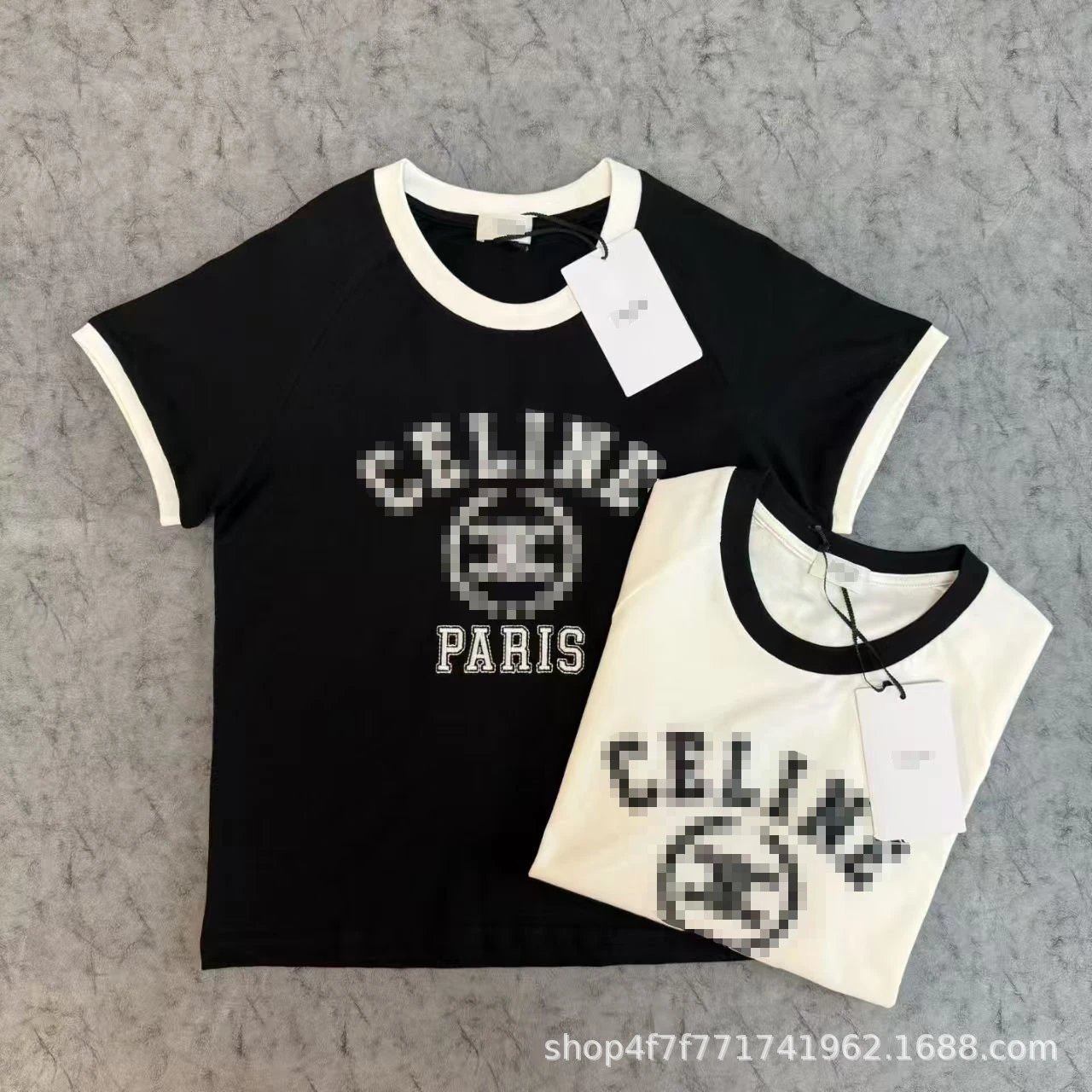 Off-White Pixelated Logo Ringer T-Shirt White/Black - 3