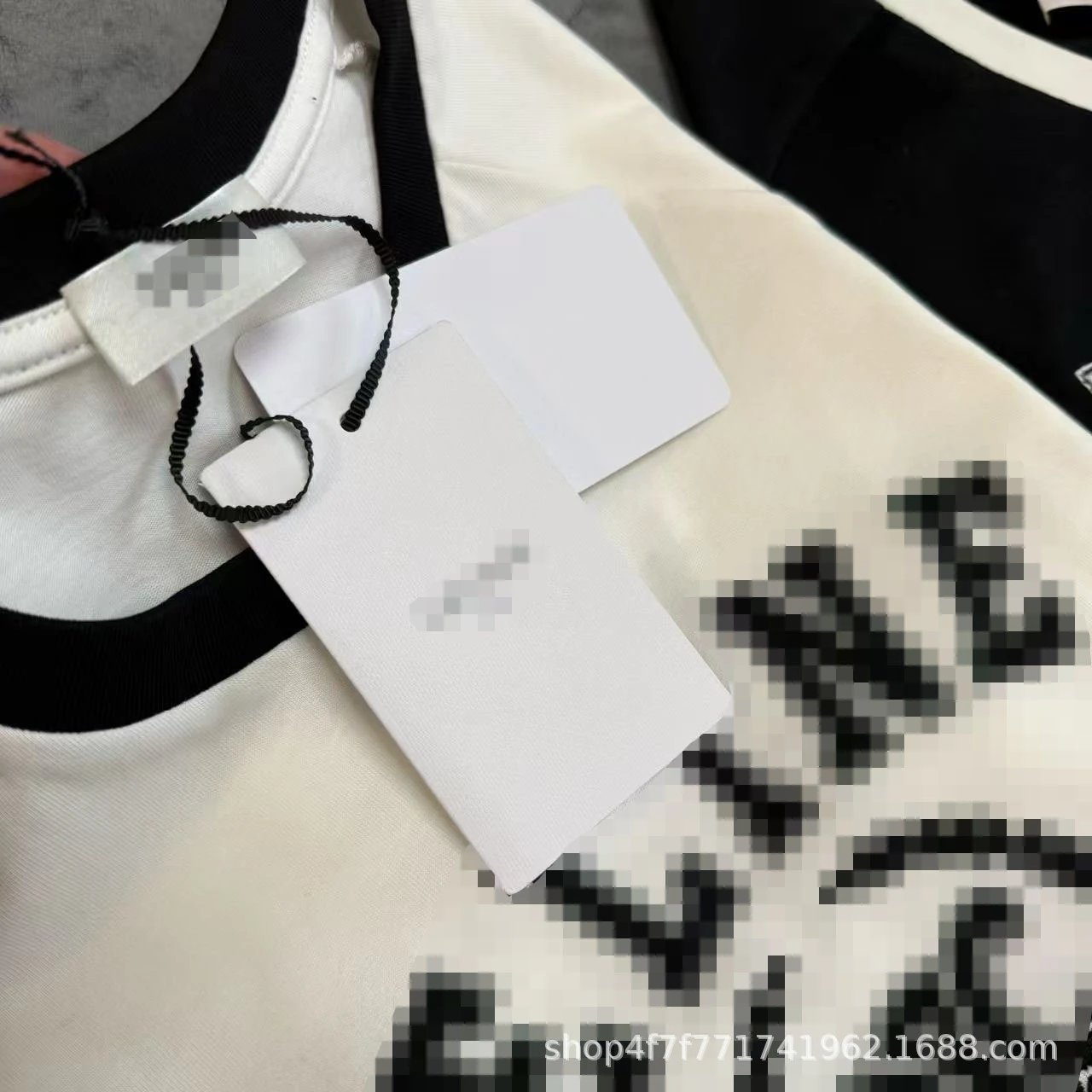 Off-White Pixelated Logo Ringer T-Shirt White/Black - 15