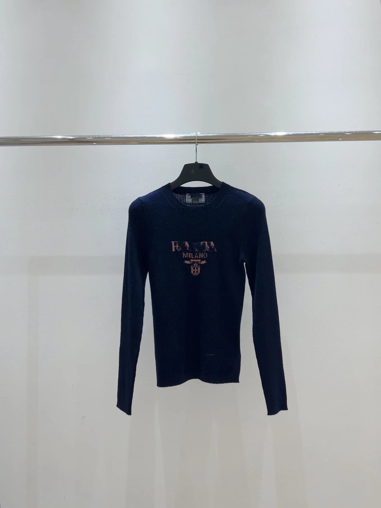 Prada Milano Logo Knit Sweater Black - 9