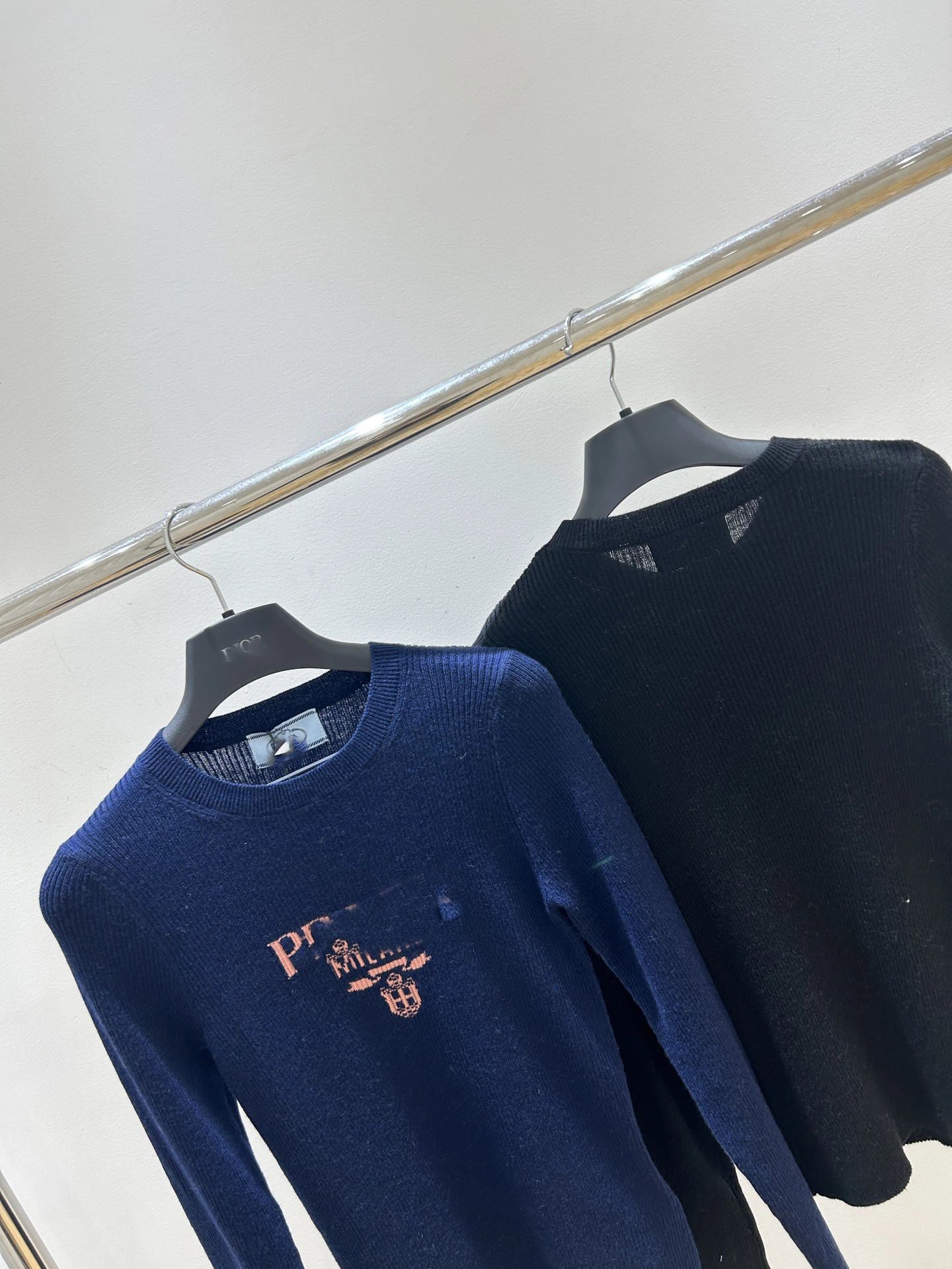 Prada Milano Logo Knit Sweater Black - 12