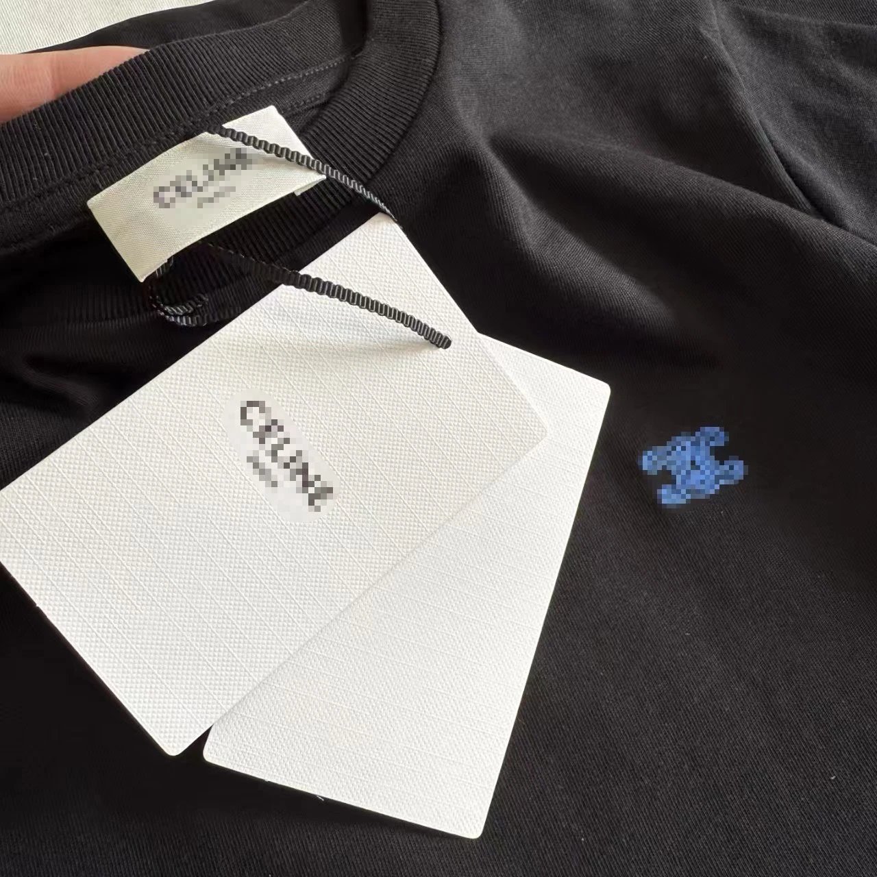 Celine Pixel Logo White T-Shirt - 12