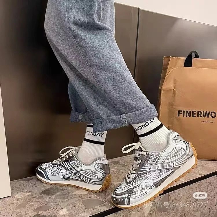 Asics Gel-Lyte III Silver Mesh Yellow Sole Sneakers - 8