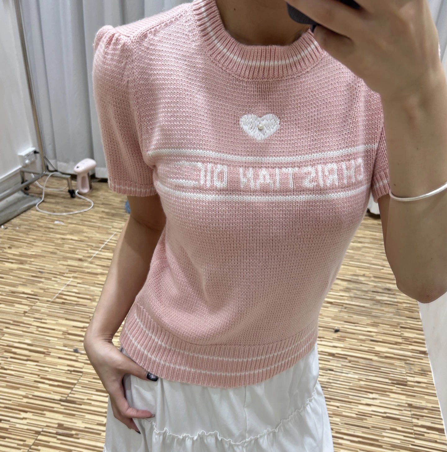 Dior Christian Dior Knit Top Beige Sweater - 6