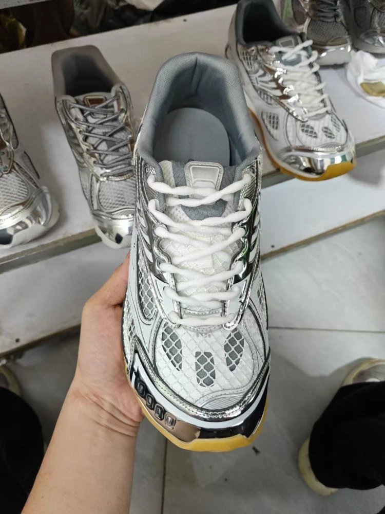 Asics Gel-Lyte III Silver Mesh Yellow Sole Sneakers - 18