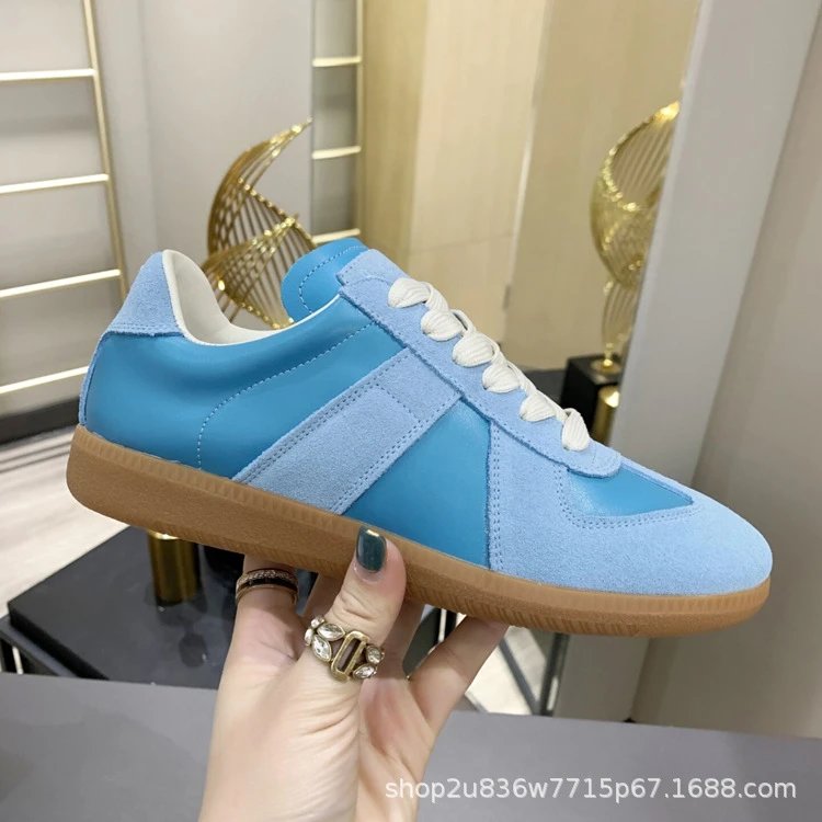 Maison Margiela Replica Sneakers Brown and Black Suede Leather Sneakers - 28
