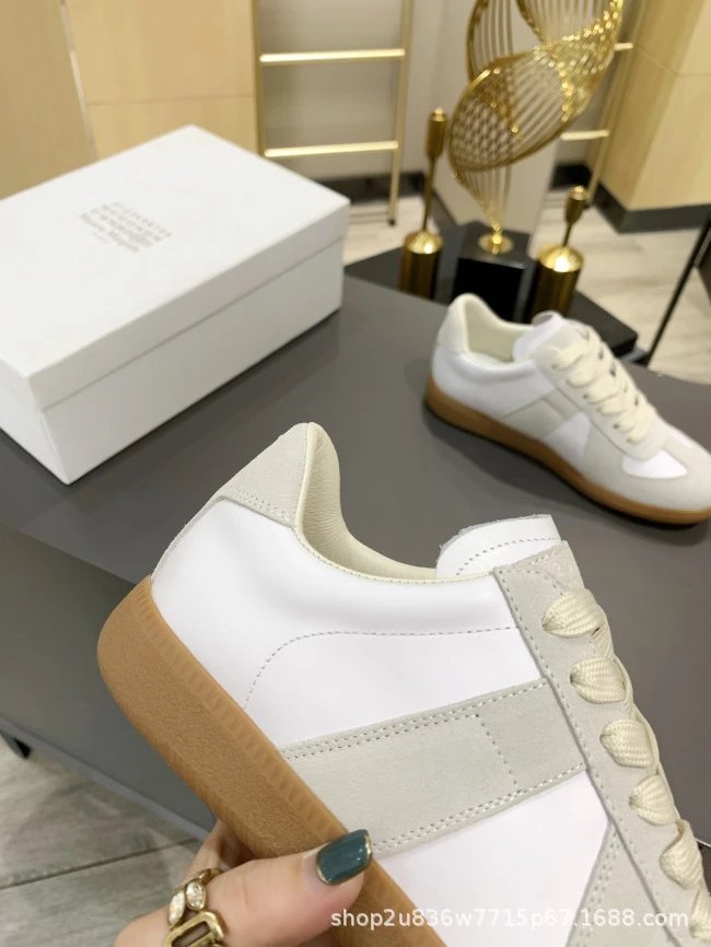 Maison Margiela Replica Sneakers Brown and Black Suede Leather Sneakers - 8