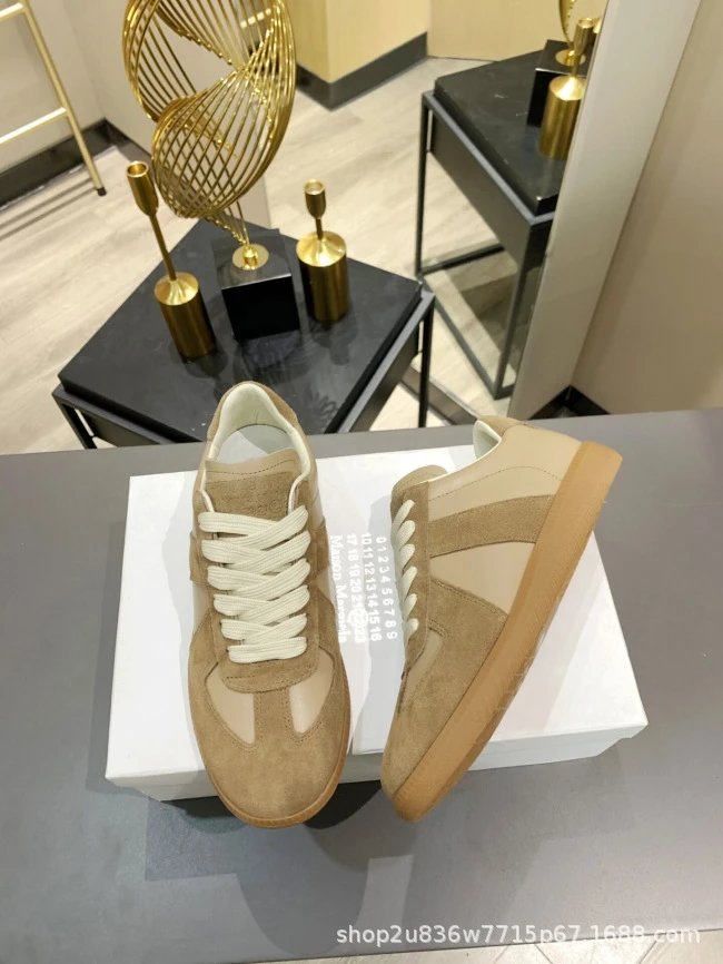 Maison Margiela Replica Sneakers Brown and Black Suede Leather Sneakers - 20