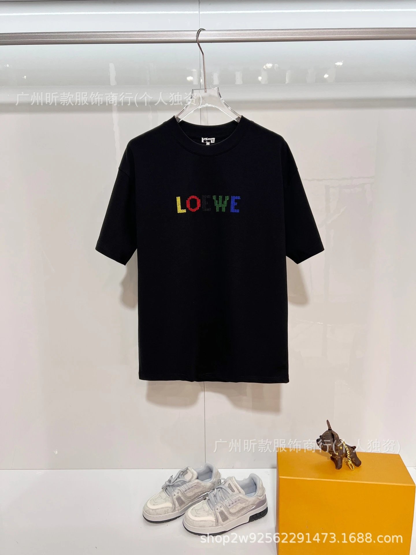 Loewe Puzzle Logo Embroidered White T-Shirt - 6