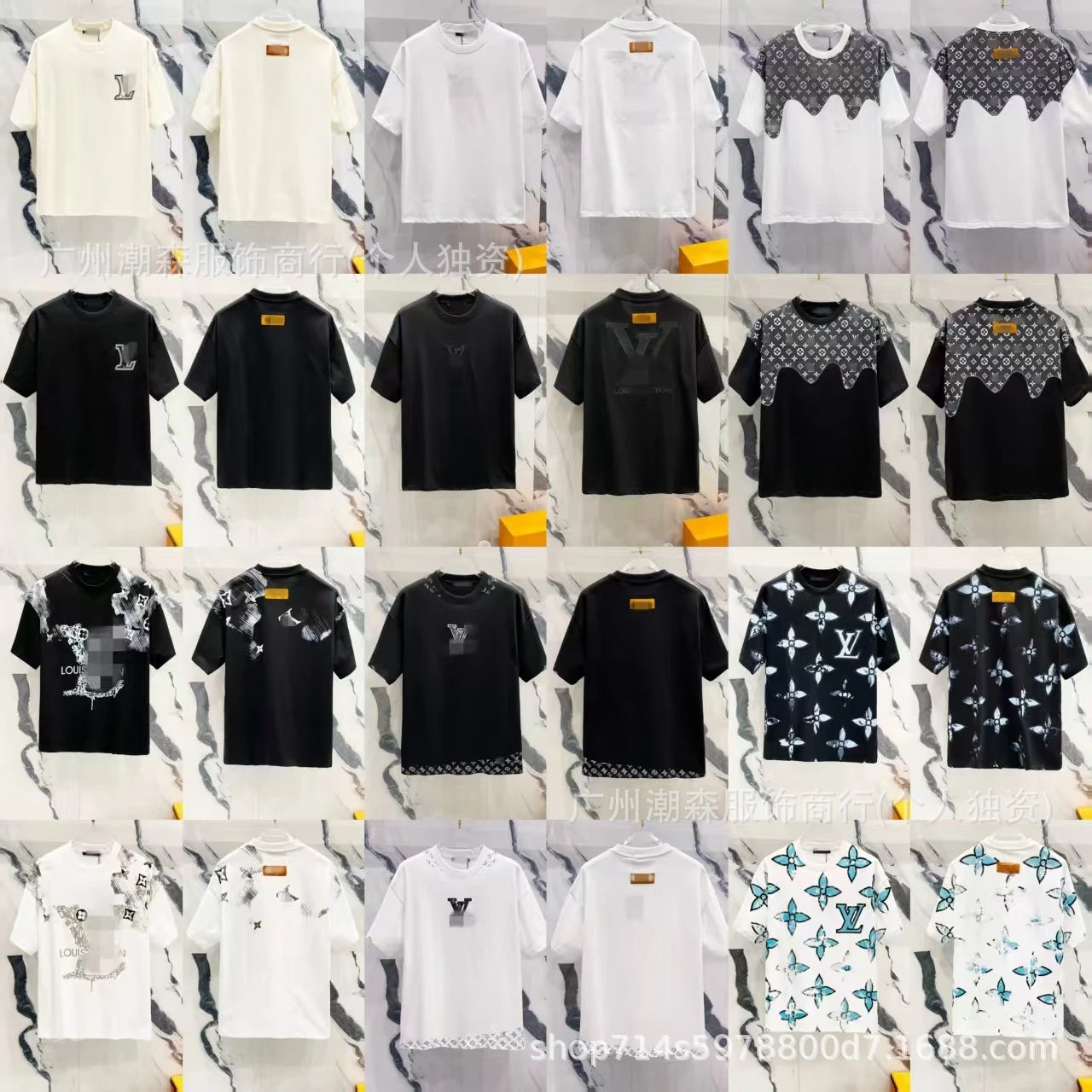 Louis Vuitton x Streetwear Collection Graphic Print T-Shirt in White and Black - 6